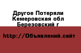 Другое Потеряли. Кемеровская обл.,Березовский г.